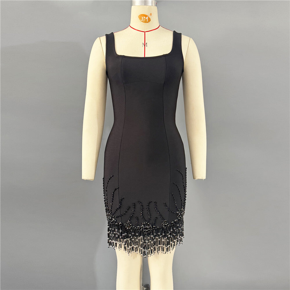 Elegantes Bodycon-Minikleid mit Fransen | LuxeStyle