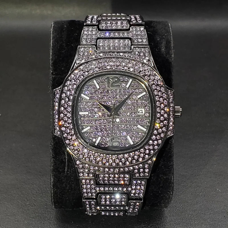 Diamant-Rap-Hip-Hop Armbanduhr