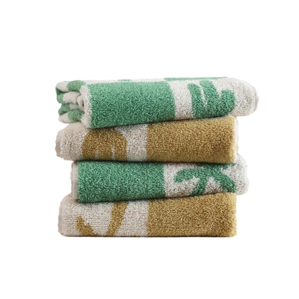 Retro Color-Block Badetuch aus Baumwolle