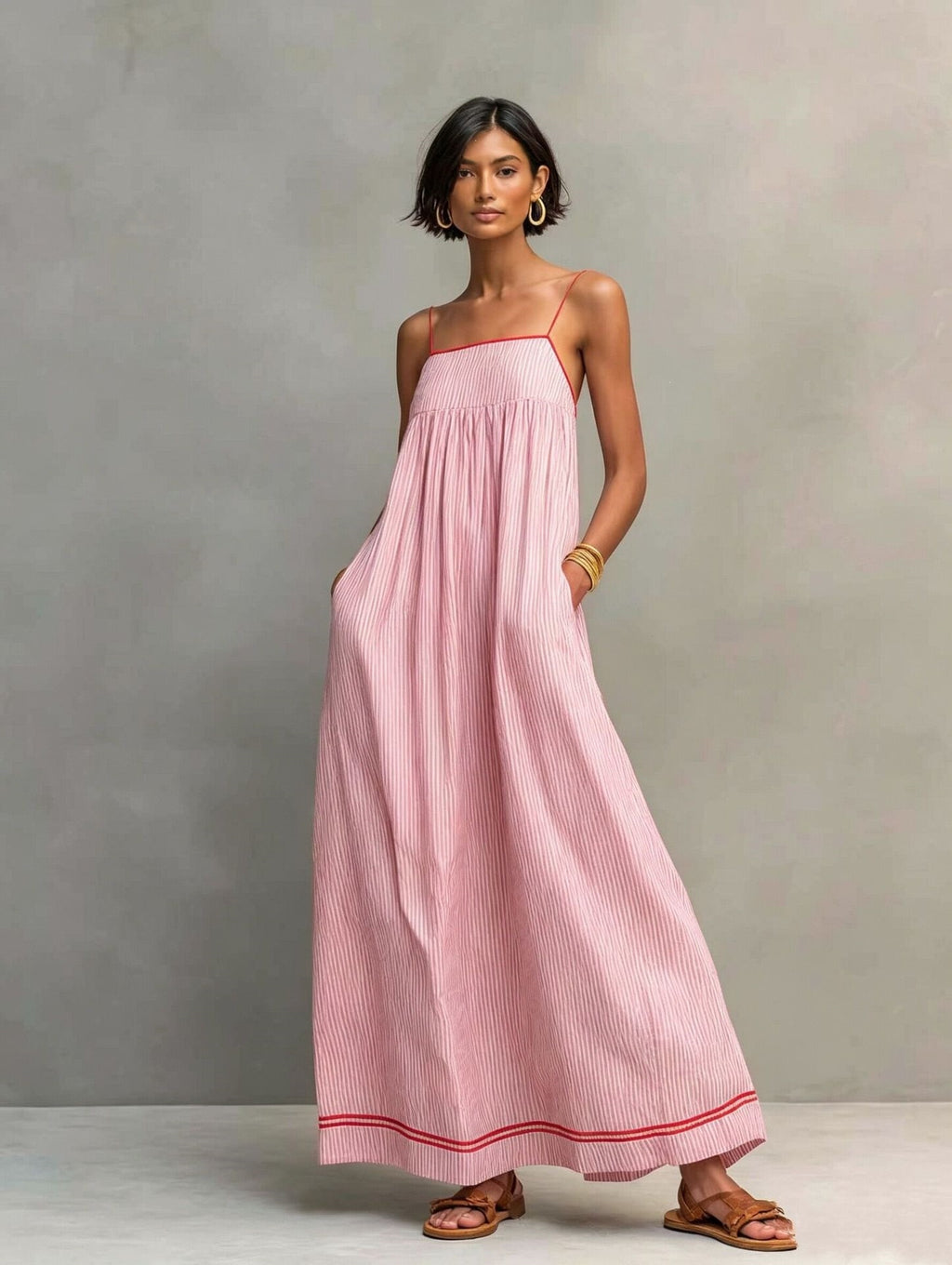 Trägerloses Casual Maxikleid