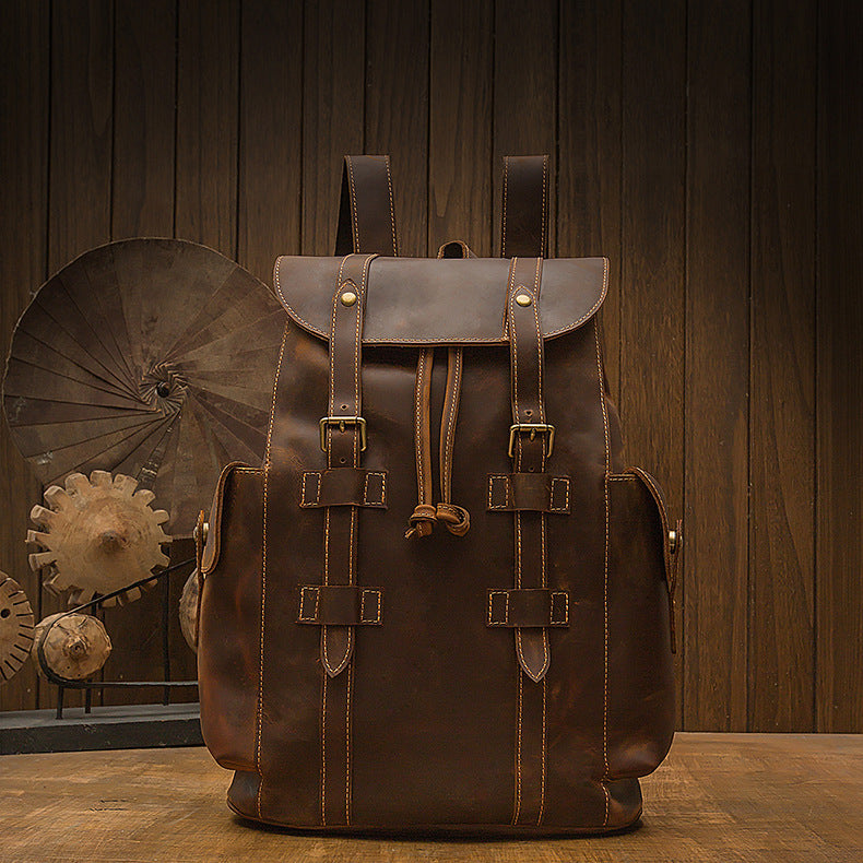 Retro Lederrucksack für Herren