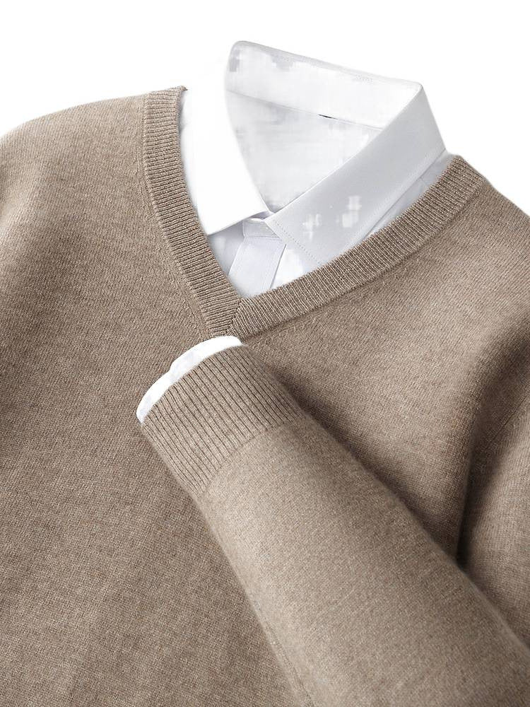 V-Ausschnitt Pullover aus Kaschmir