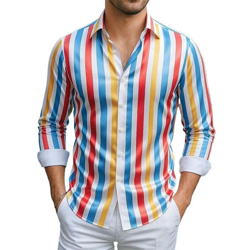 Figurbetonendes Slim-Fit Langarmshirt für Herren – Bild 12 | LuxeStyle