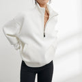 Half-zip Sweatshirt mit Stehkragen