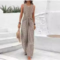 Eleganter bedruckter Jumpsuit mit Schnürung