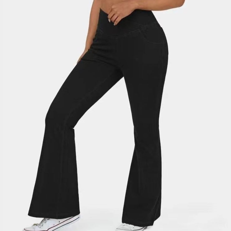 Slim-Fit Flared Crossover Jeans