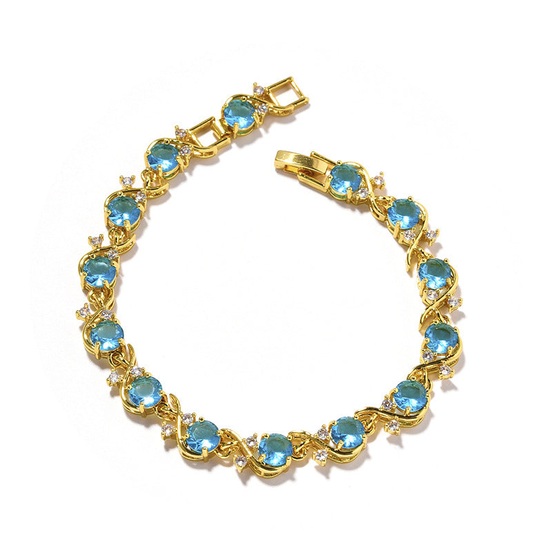 Damen Armband mit Zirkonia, rund – Bild 2 | LuxeStyle