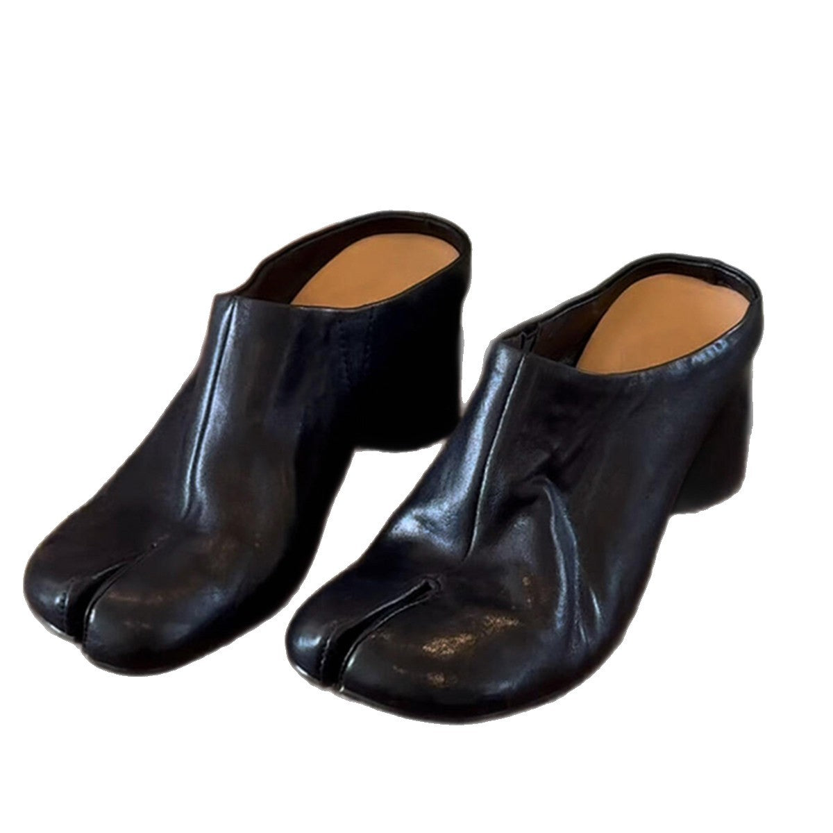 Zehentrenner-Sandalen mit mittlerem Absatz