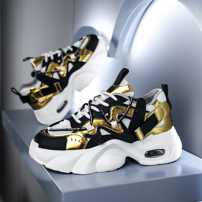 Herren Sneaker mit atmungsaktivem Mesh und Plateausohle