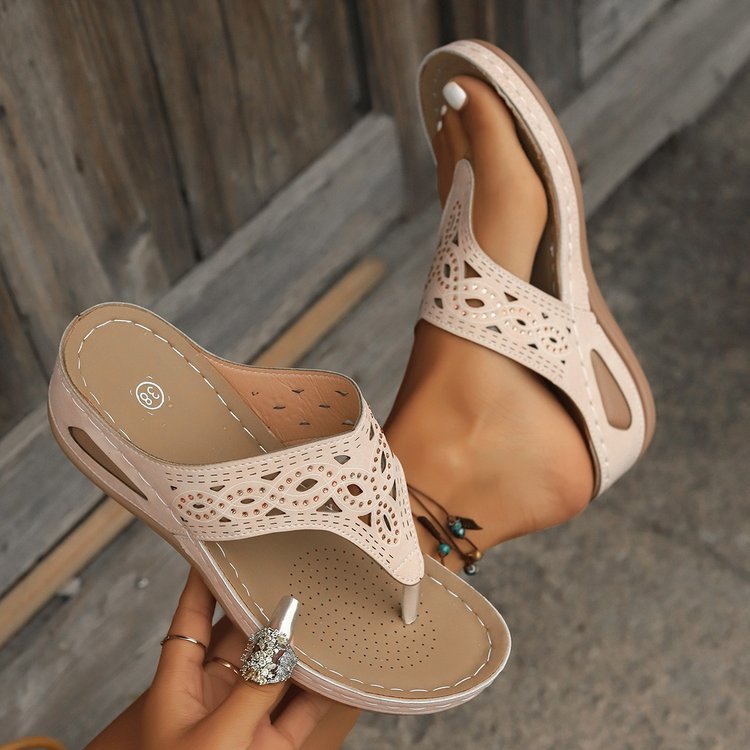 Plateau Flip-Flops mit Strass – Bild 5 | LuxeStyle