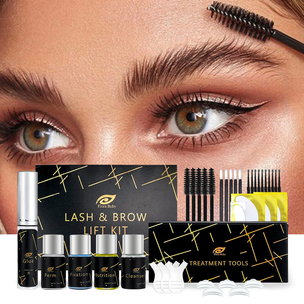 Wimpernlifting & Augenbrauenlaminierung Set mit Keratin