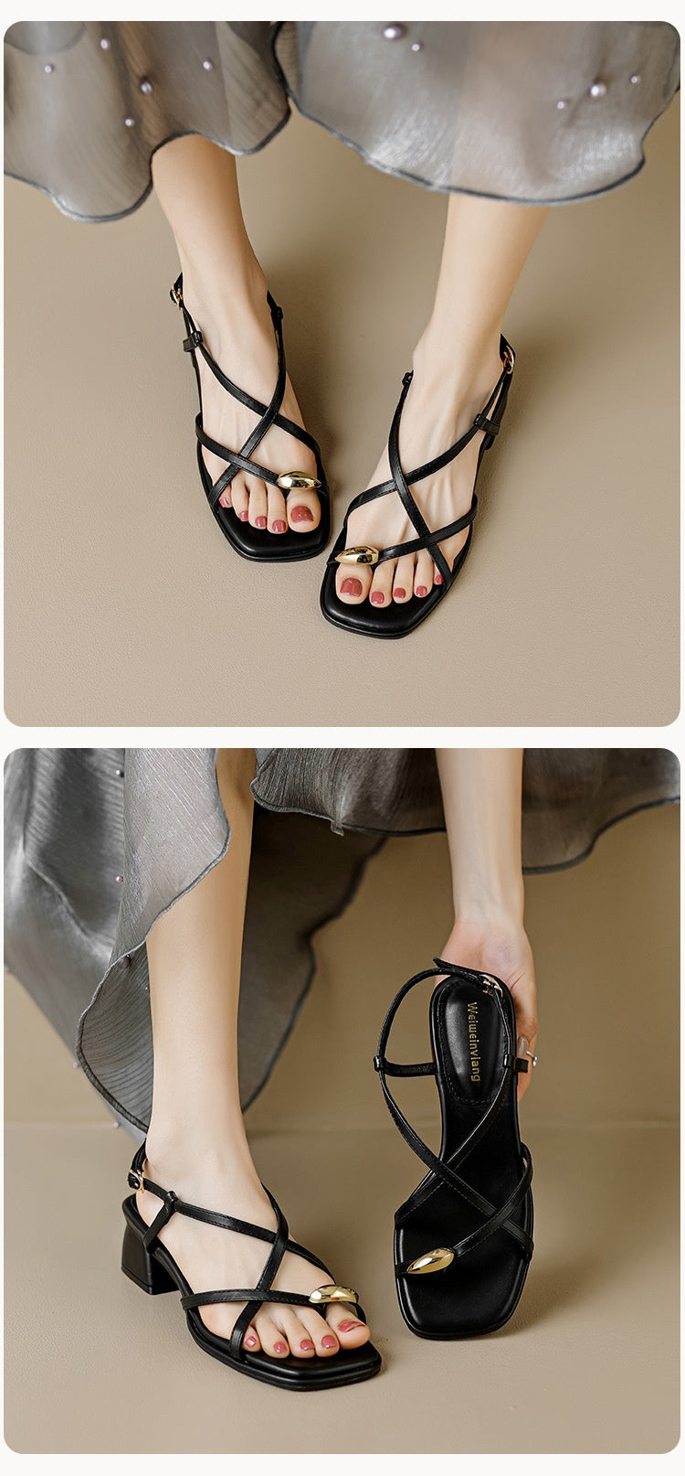Fairy Style Roman Sandalen mit Schnürung – Bild 3 | LuxeStyle