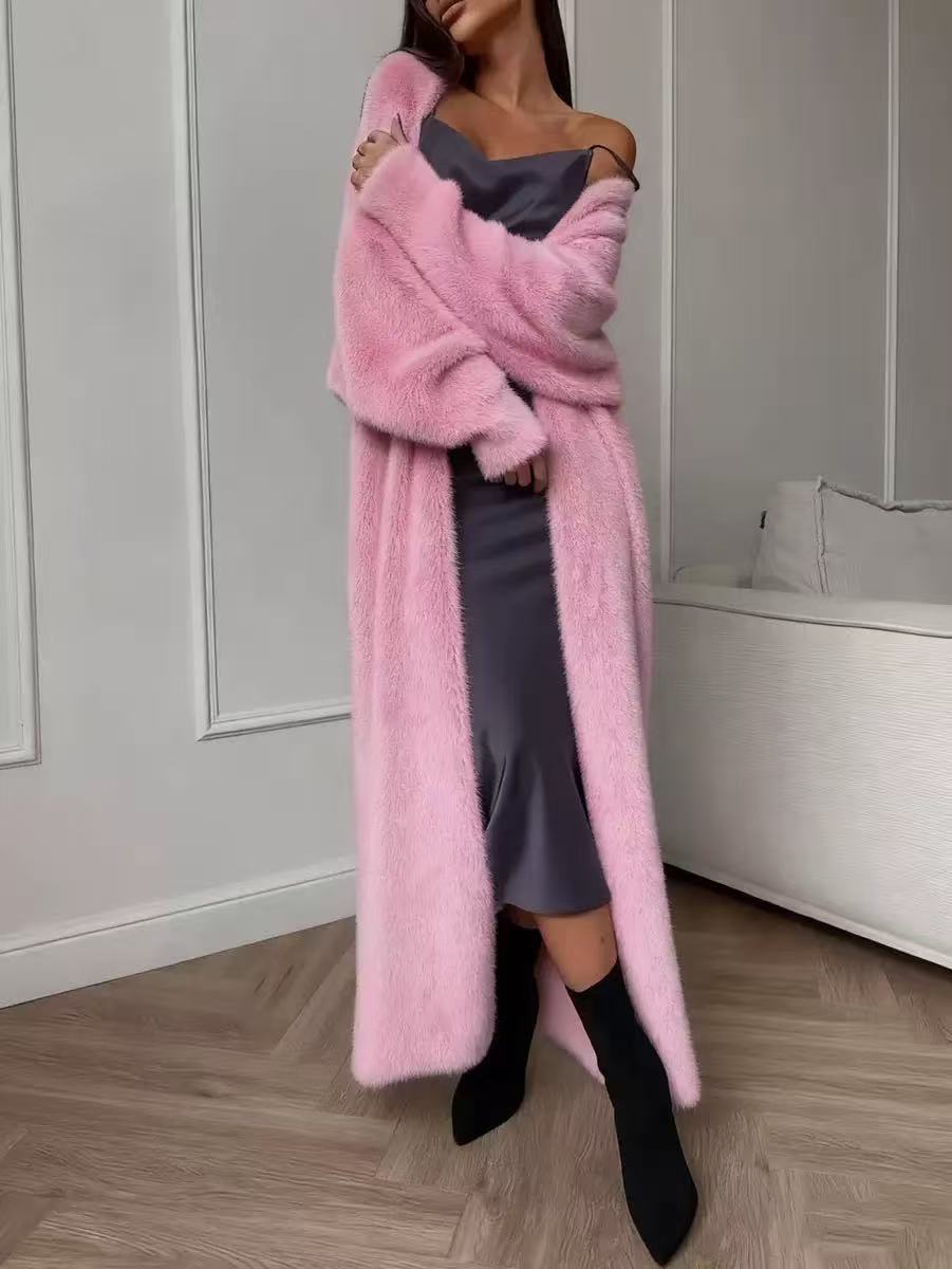 Flauschiger Oversized Strick-Cardigan