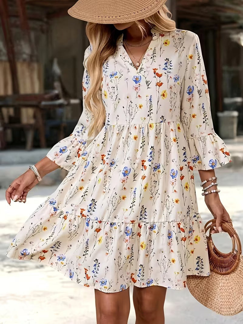 Elegantes Damenkleid mit 3/4-Ärmeln