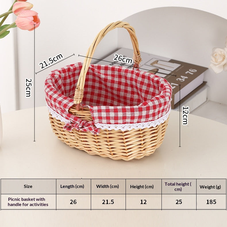 Handgeflochtener Picknickkorb aus Weide – Bild 1 | LuxeStyle