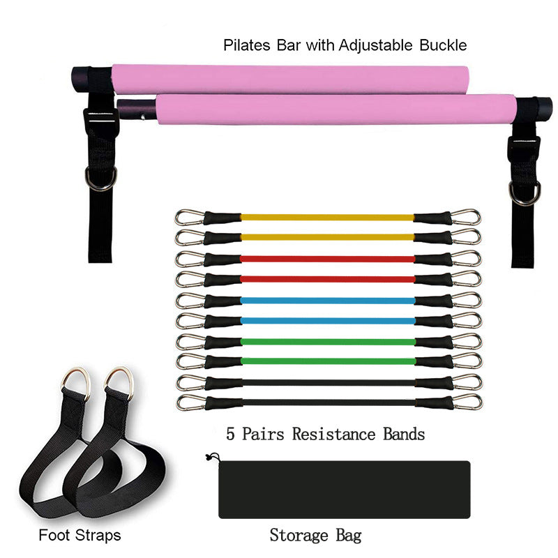 Fitness Yoga Pilates Bar – Tragbares Widerstandsband