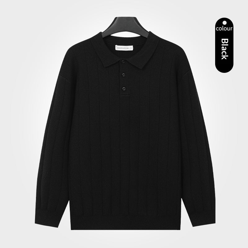 Herren Strickpullover mit langen Ärmeln – Bild 3 | LuxeStyle