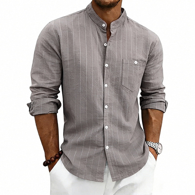 Linen-Jacquard-Hemd – Bild 5 | LuxeStyle