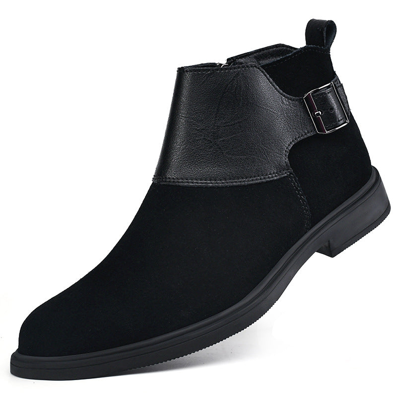 Britische Stiefeletten aus Leder mit Reissverschluss