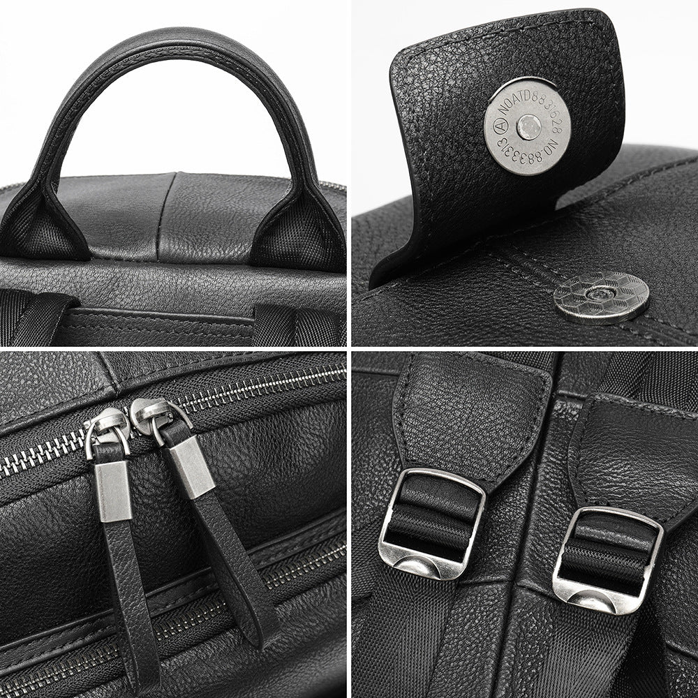 Rucksack aus Vollnarbenleder für Herren – Ansicht 4