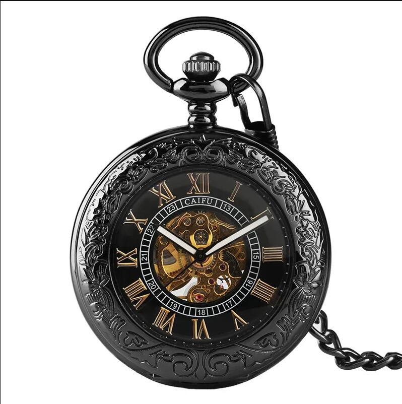 Antike Automatik-Taschenuhr mit Lupe