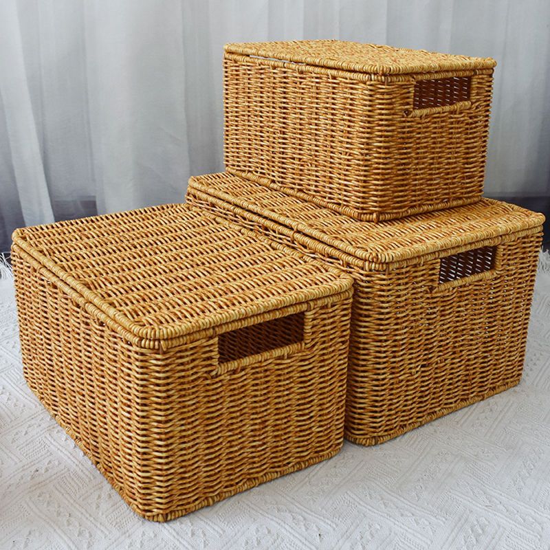 Rattan-Aufbewahrungskorb mit Deckel – Bild 5 | LuxeStyle
