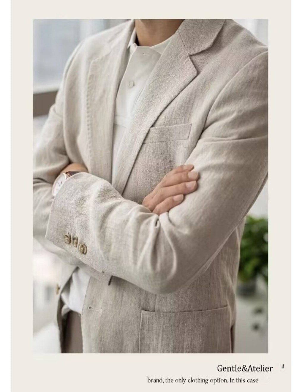 Leichter Leinen-Blazer für Herren