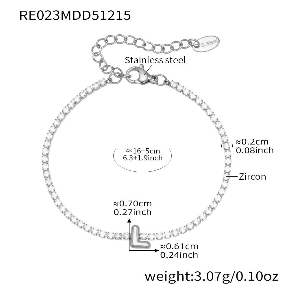 Zirkon-Armband mit 26 Buchstaben für Damen – Bild 2 | LuxeStyle