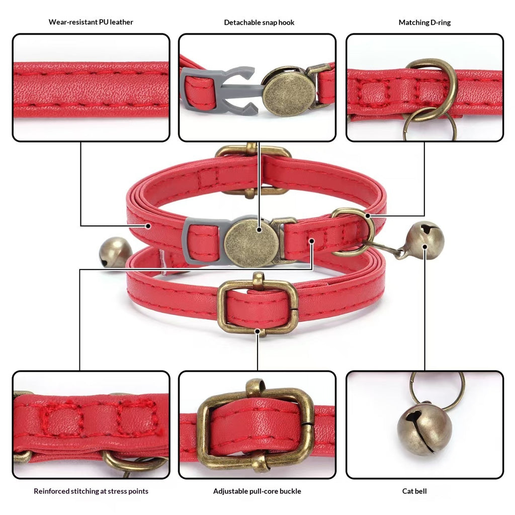 Lederhalsband für Katzen