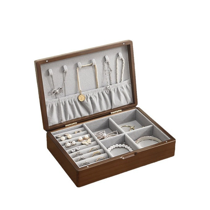Retro Schmuckbox aus Nussholz | LuxeStyle