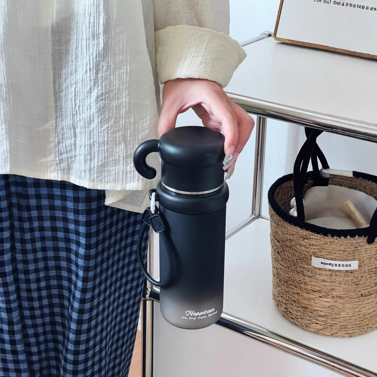 Edelstahl-Trinkbecher mit Strohhalm – Bild 6 | LuxeStyle