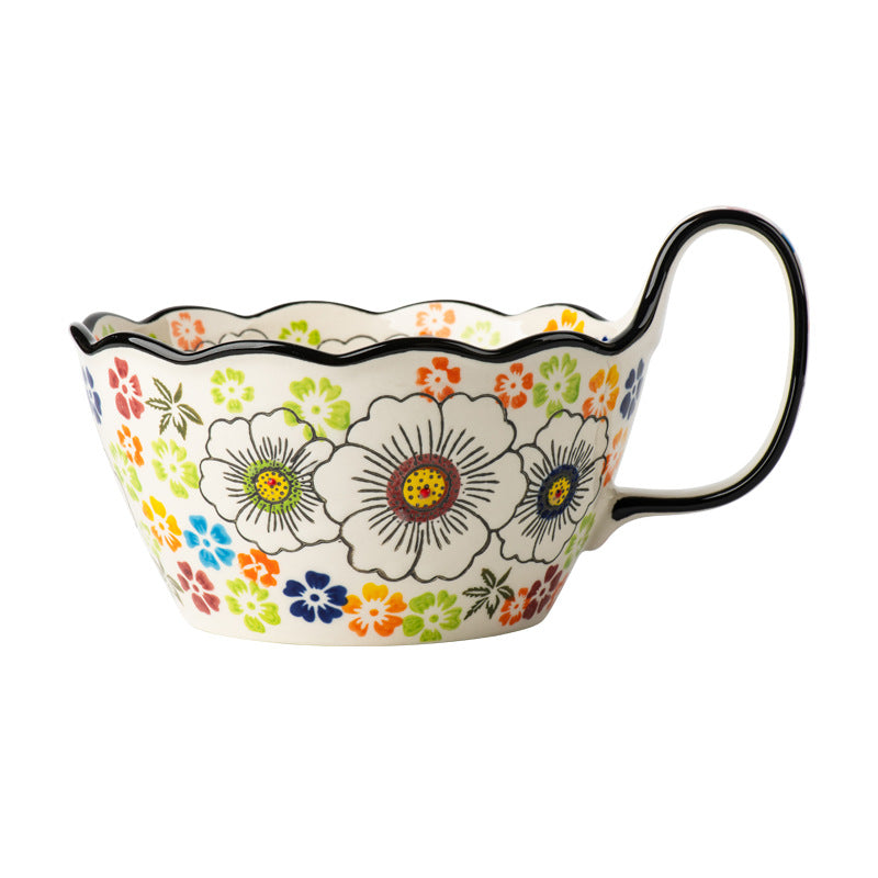Vintage Keramikschale mit handbemaltem Griff – Bild 1 | LuxeStyle
