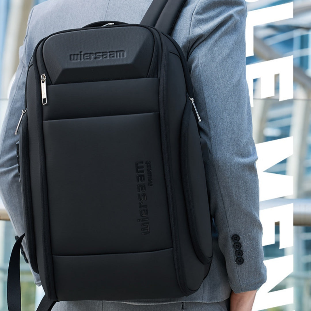 Grosser Business-Reiserucksack, 36–55 l, schwarz | LuxeStyle