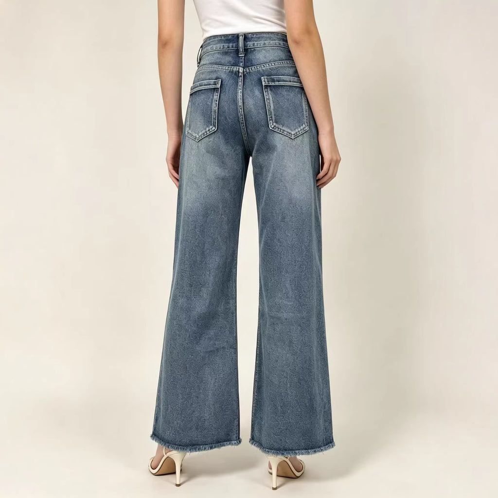 High Waist Straight Leg Jeans