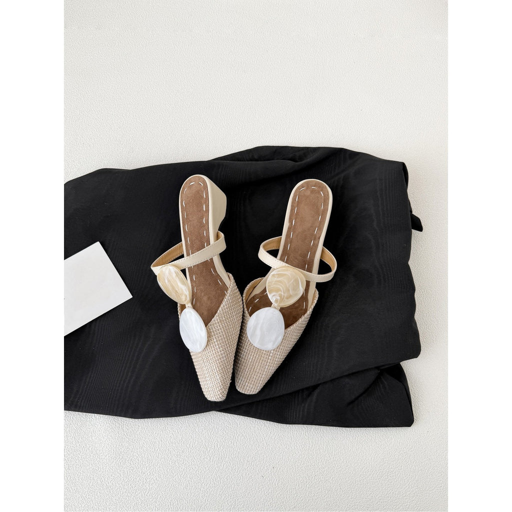 Mules mit Bernstein-Schnalle · Sommer