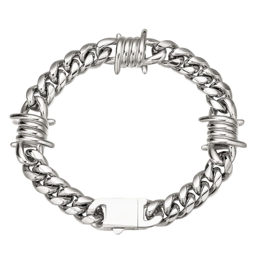 Herren-Halskette aus Edelstahl, Cuban-Kette