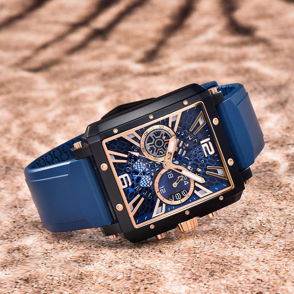 Herrenuhr aus feinem Stahl, Quarz, multifunktional – Bild 3 | LuxeStyle