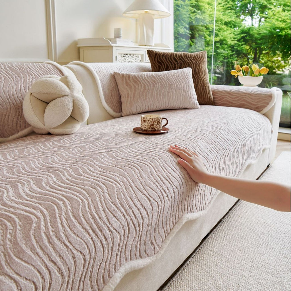 Chenille Sofakissenbezug – Streifen, 70–240 cm – Bild 10 | LuxeStyle
