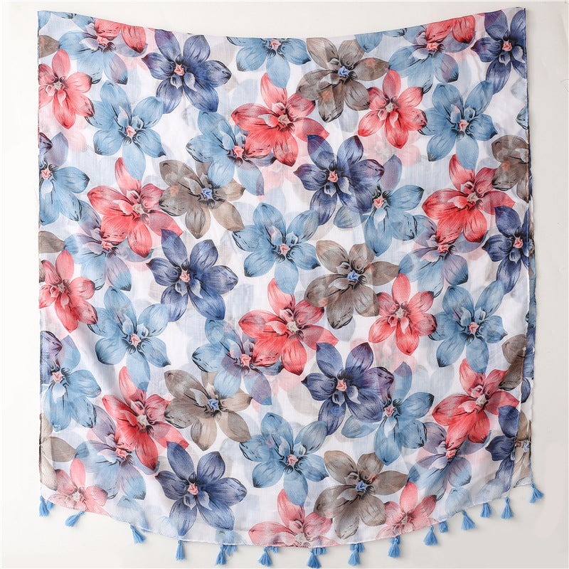Langer Quasten-Schal aus Polyester – Bild 4 | LuxeStyle