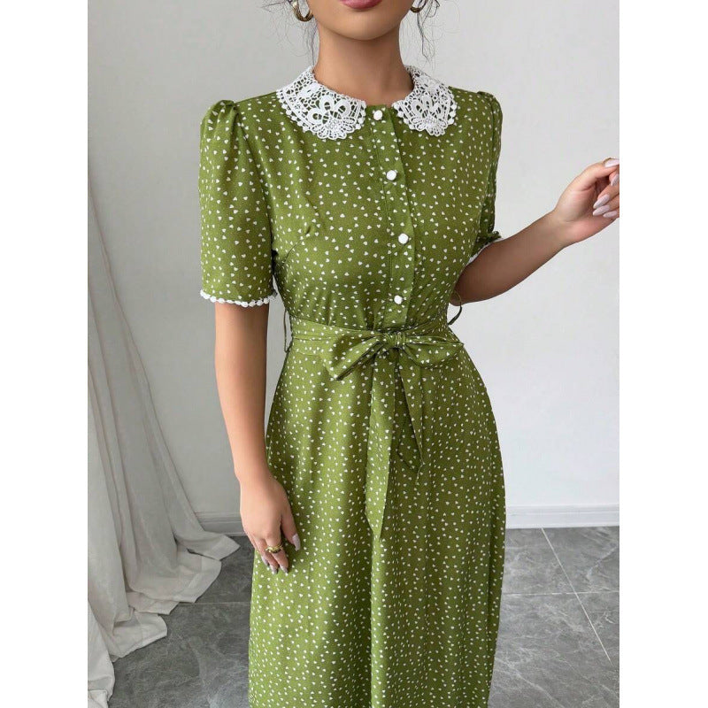 A-Linien-Kleid mit Rüschenkragen – Bild 4 | LuxeStyle