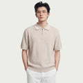 Waffle-Strick Kurzarmhemd Business-Casual
