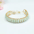 Helles Jadeit-Friedensanhänger Armband | LuxeStyle