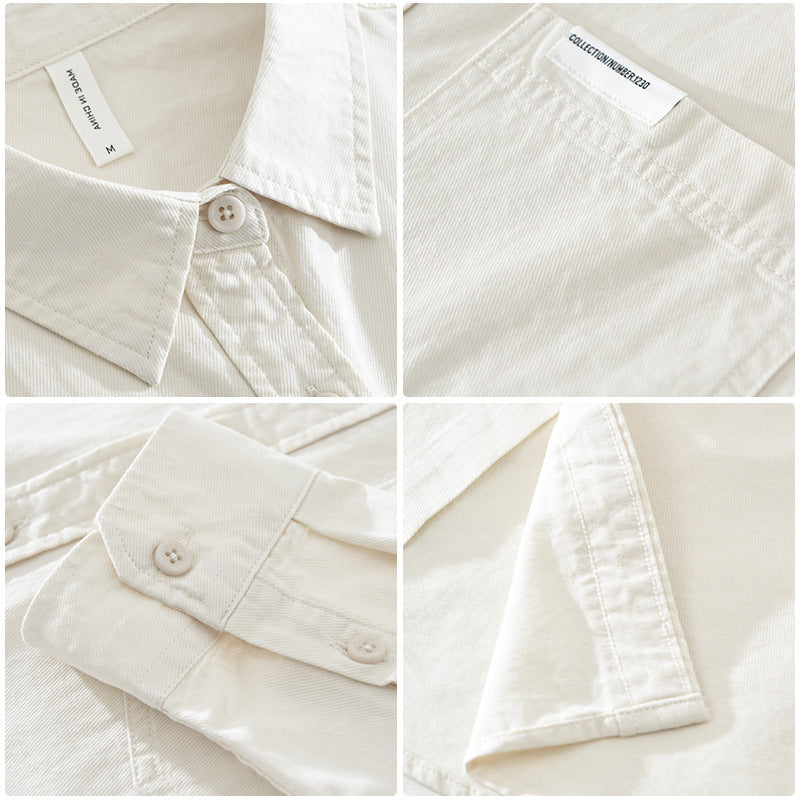 Herren Freizeit-Shirt, langärmlig, Baumwolle