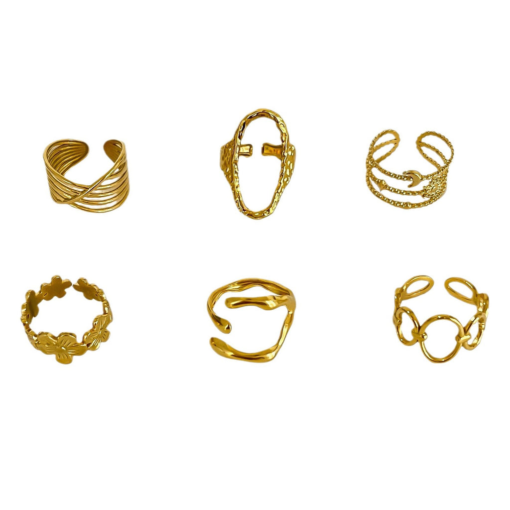 Wasserdichtes Ring-Set für Damen (6-teilig)