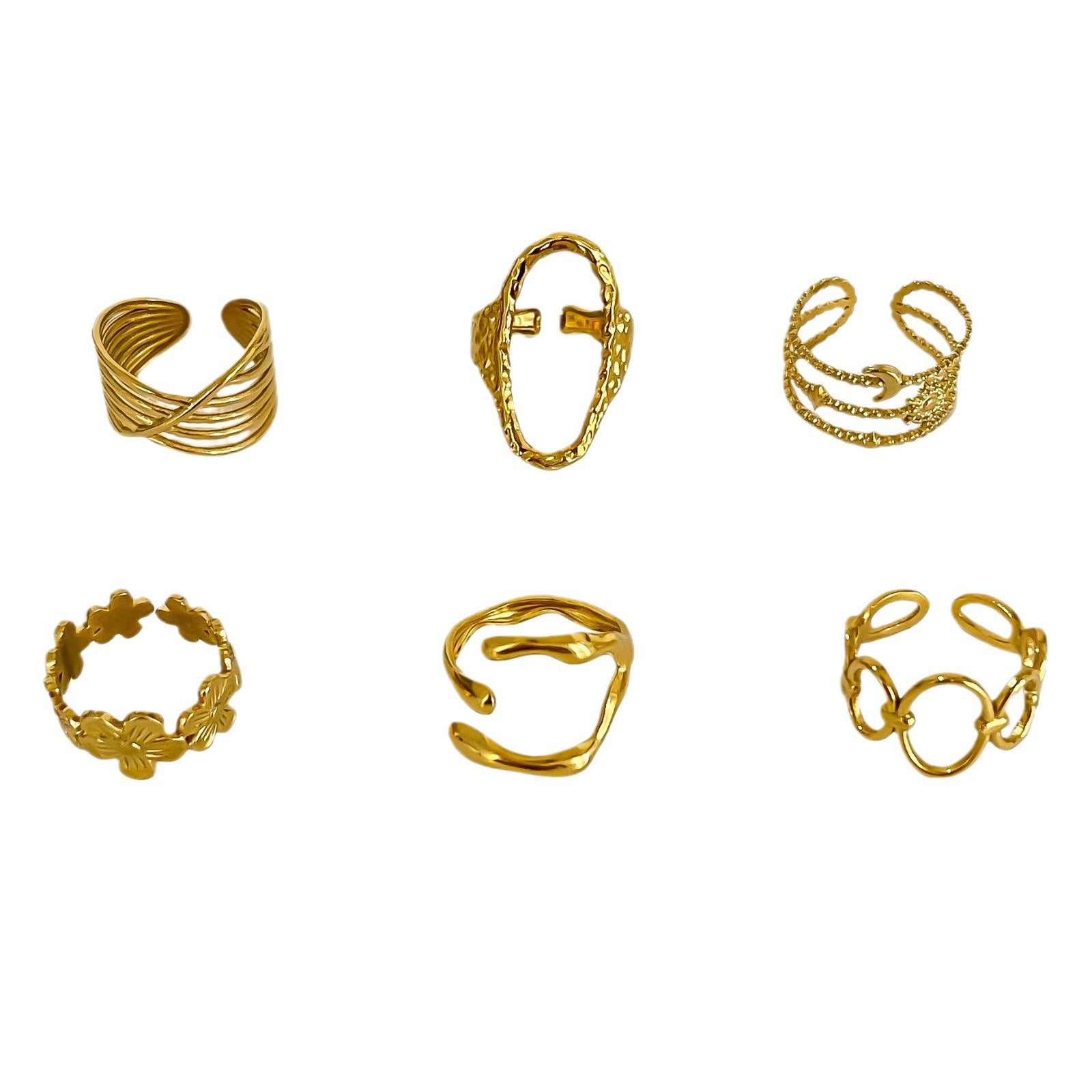 Wasserdichtes Ring-Set für Damen (6-teilig)