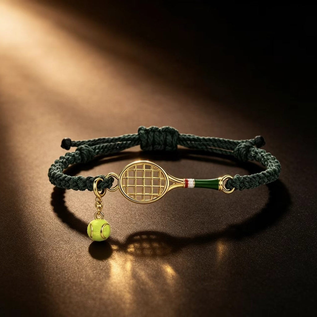 Goldfarbenes, hohles Tennisracket-Armband | LuxeStyle