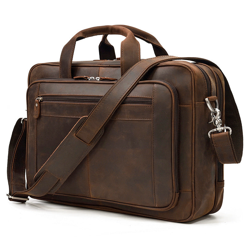 Vintage Herren Handtasche aus Echtleder
