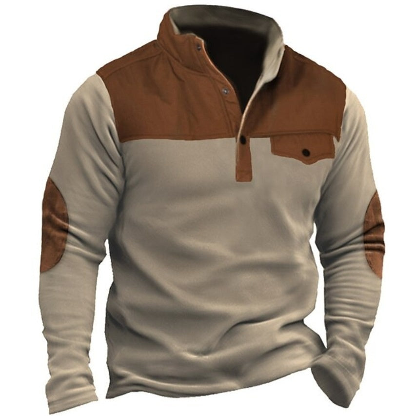 Langes Pullover Herren in Rot, Grün, Khaki – Bild 2 | LuxeStyle