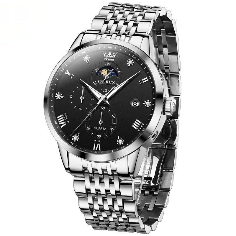 Business Herrenuhr mit Multifunktionsanzeige