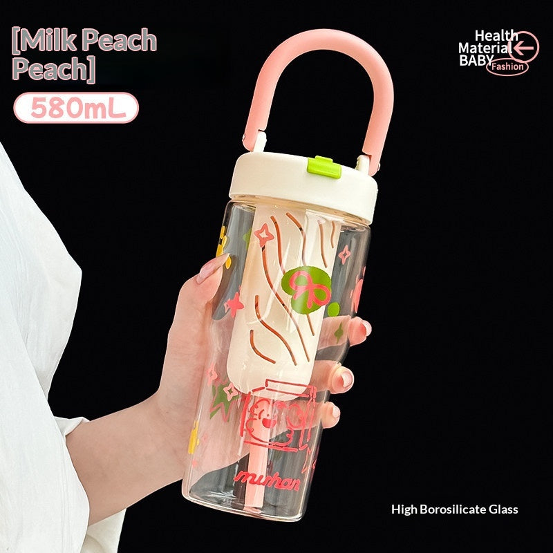 Sportglasflasche mit Teesieb, 600ml